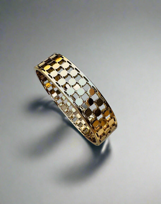 Geometric Gold Tone Handcuff