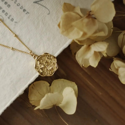Ethereal Floral Coin Necklace