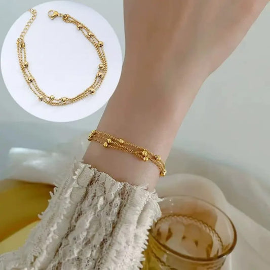 Dainty Gold Ball Bracelet
