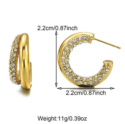 Double Layer Pearly Hoops