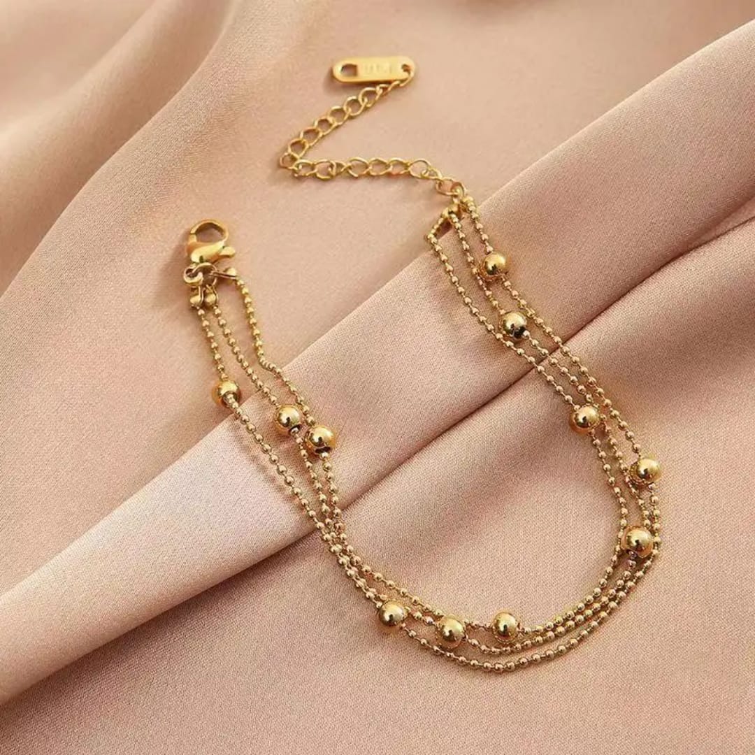 Dainty Gold Ball Bracelet