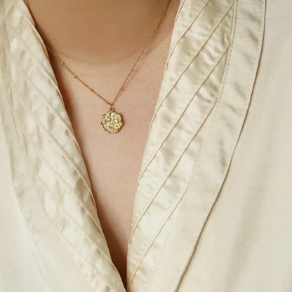 Ethereal Floral Coin Necklace