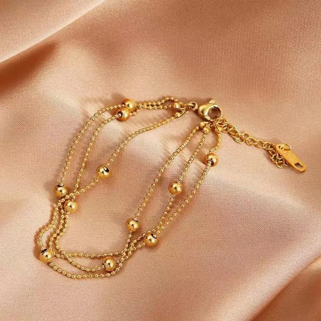 Dainty Gold Ball Bracelet