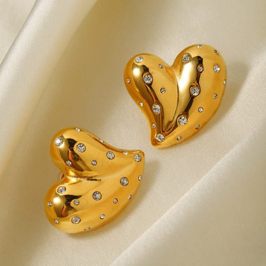 Golden Heartbeat Studs