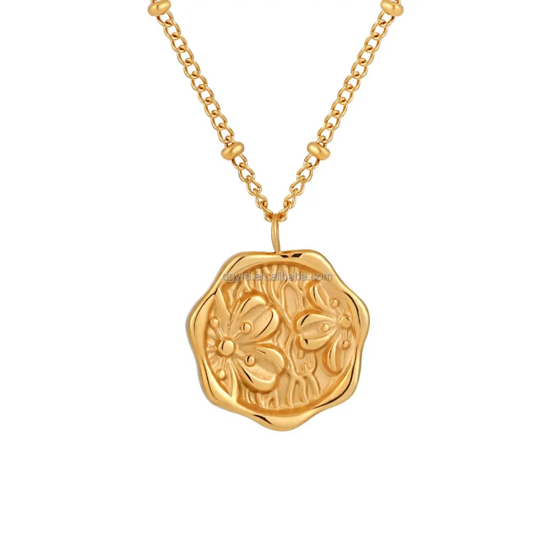 Ethereal Floral Coin Necklace