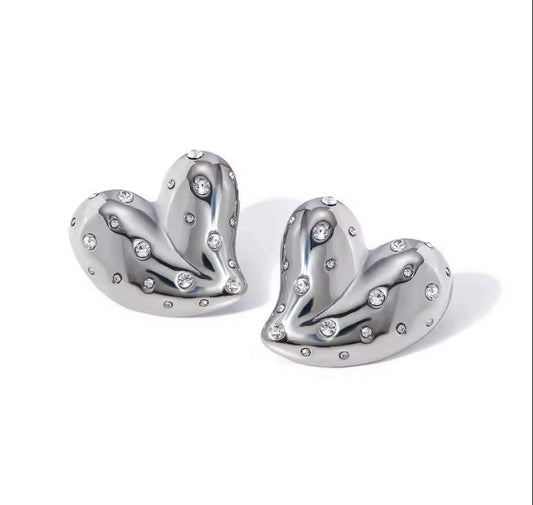 Golden Heartbeat Studs