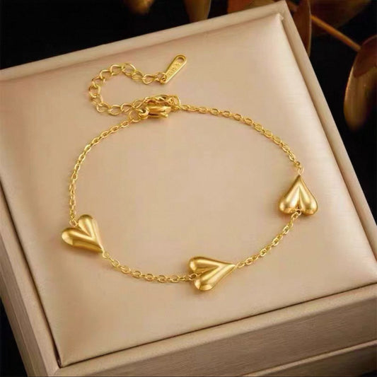 Triple Heartbeat Bracelet
