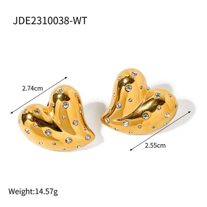Golden Heartbeat Studs