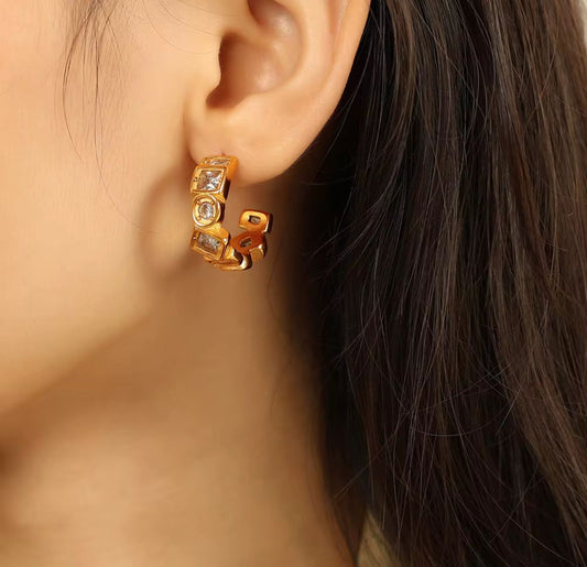 Glided Glamour Hoops