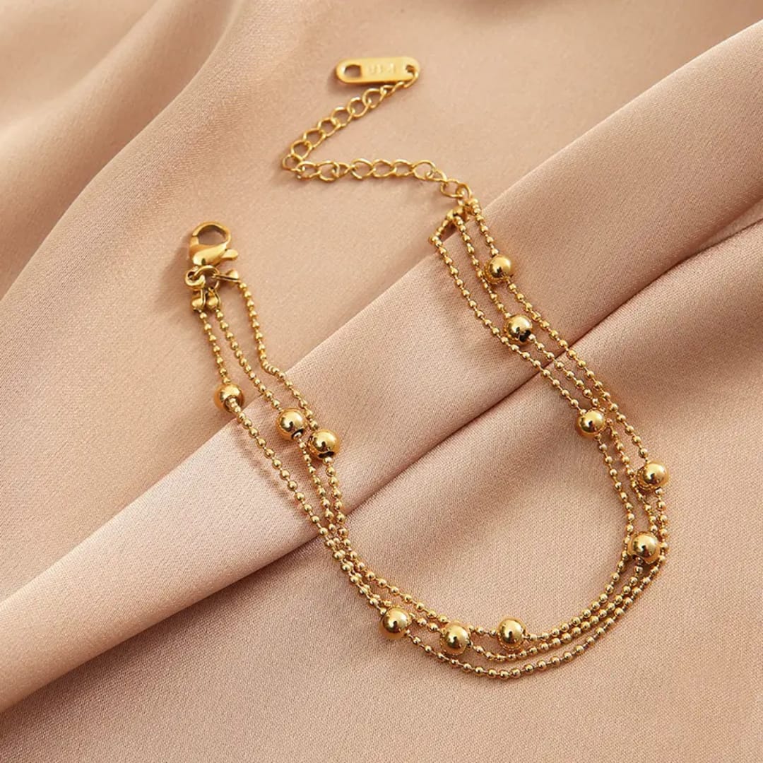 Dainty Gold Ball Bracelet