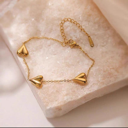 Triple Heartbeat Bracelet
