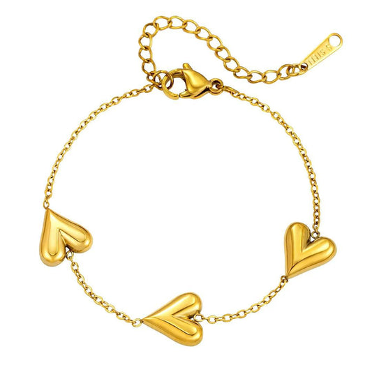 Triple Heartbeat Bracelet
